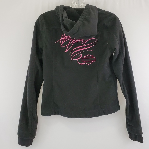Harley-Davidson Tops - Harley Davidson breast cancer fleece zip hoodie